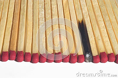Wooden matches Stock Photo