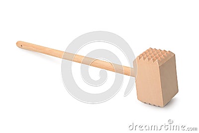 Wooden meat mallet Stock Photo