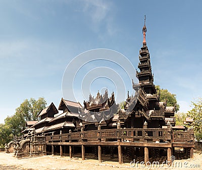 Wooden monastery Yokesone Stock Photo