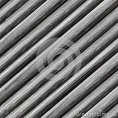 Wooden monochrome background gray diagonal parallel row repeating endless rustic base Stock Photo