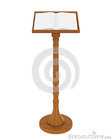 Wooden Music Stand Isolated Stock Photo