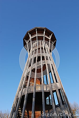 Wooden observation tower Stock Photo