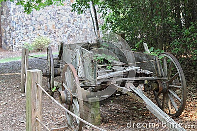 Old time wagon on display Stock Photo