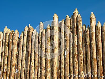 Wooden paling Stock Photo