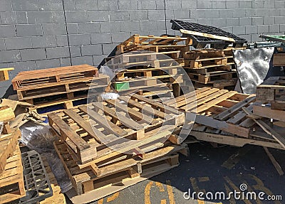 wooden pallets Stock Photo