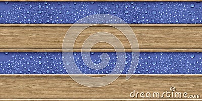 Wooden panel with water bubbles background for wall tile Stock Photo