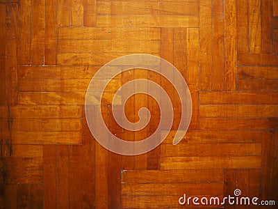 Wooden Parquet Floor, Pake Floor Stock Photo