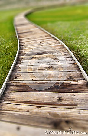 Wooden Path Stock Photo