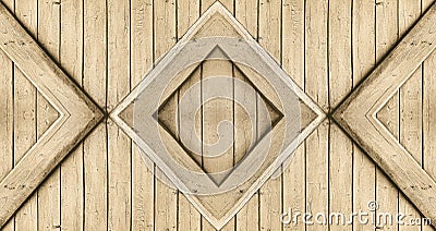 Wooden pattern ornate fence, Stock Photo