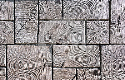 Wooden pavement Stock Photo