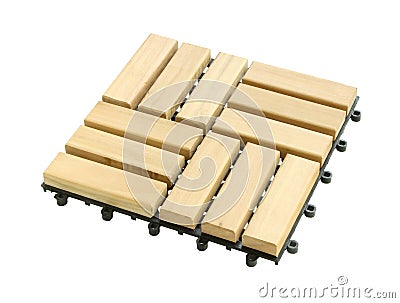 Wooden pavement Stock Photo