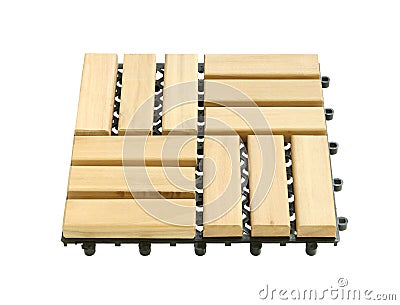 Wooden pavement Stock Photo