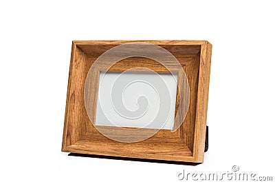 Wooden photo frame Stock Photo