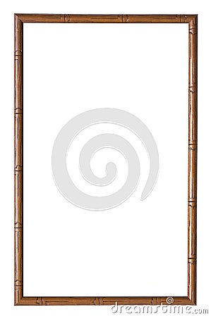 Wooden picture frame Stock Photo