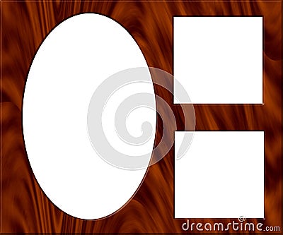 Wooden Picture Frame - Empty Stock Photo