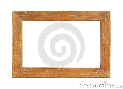 Wooden picture frame Stock Photo