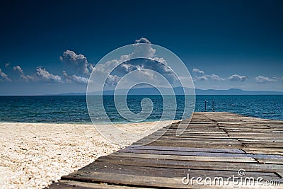 Wooden pier Stock Photo