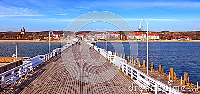 Wooden pier in Sopot Stock Photo