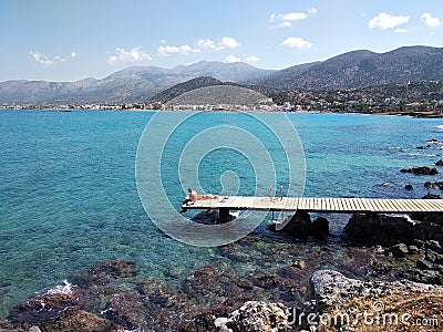 Wooden pier Editorial Stock Photo