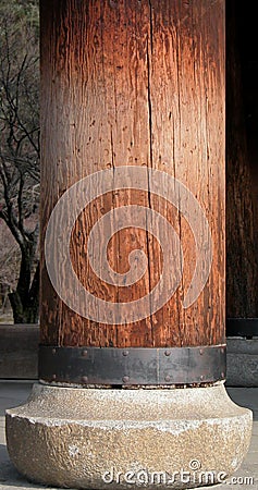 Wooden pillar Stock Photo