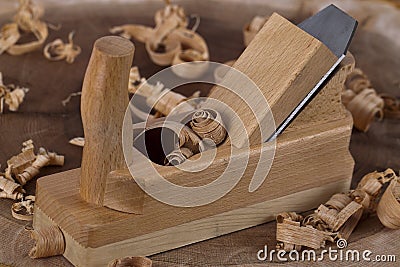 Wooden plane Stock Photo