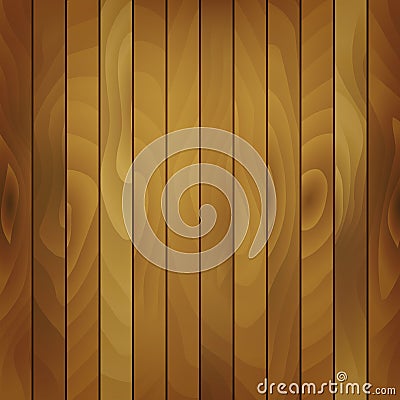 Wooden plank floor vector realistic background. Wood board in brown color. Vector Illustration