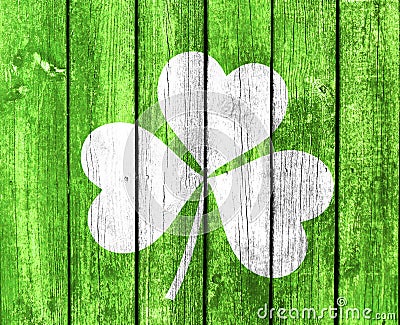 Wooden Planks - St Patrick`s Day Stock Photo