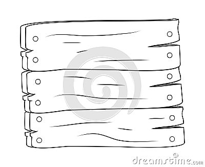 Wooden plaque sign vector symbol icon design. Beautiful illustration isolated on white background Vector Illustration