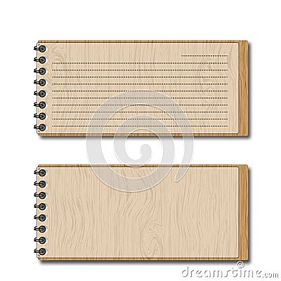 wooden pocketbook Stock Photo