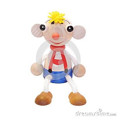 Wooden puppet cute boy Stock Photo