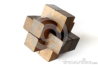 Wooden Puzzle Stock Photo