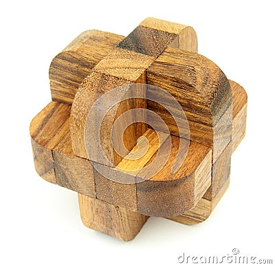 Wooden Puzzle Stock Photo