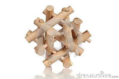 Wooden Puzzle Stock Photo