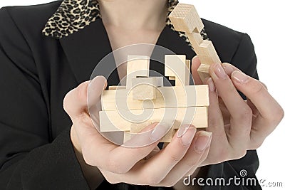 Wooden Puzzle Stock Photo