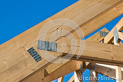 Wooden rafters Stock Photo