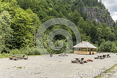 Wooden refuge in Vaser Valley, Bucovina, Romania Stock Photo