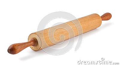 Wooden rolling pin Stock Photo