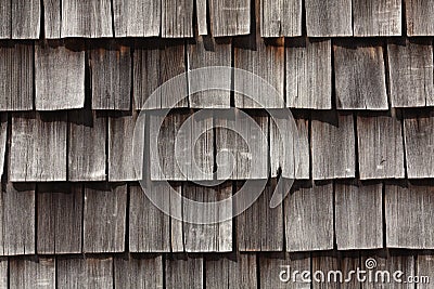 Wooden roof shingle Stock Photo
