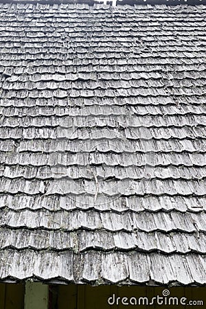 Wooden roof tiles texture Stock Photo