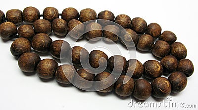 Wooden Rosary Stock Photo