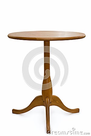 Wooden round table Stock Photo