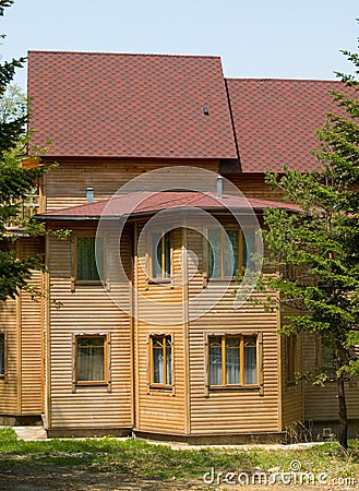 Wooden rural house Stock Photo
