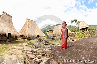 Wooden sculpture, Ende Stock Photo