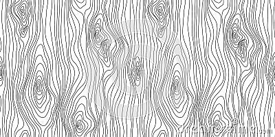 Wooden Seamless texture. Wood grain pattern. Abstract fibers structure background, vector illustration Vector Illustration