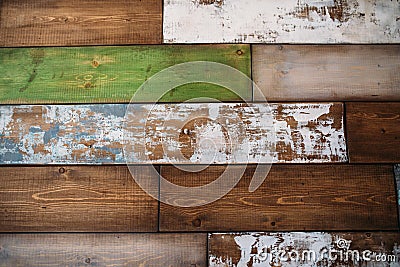 Wooden shabby aged natural painted background fence. Stock Photo