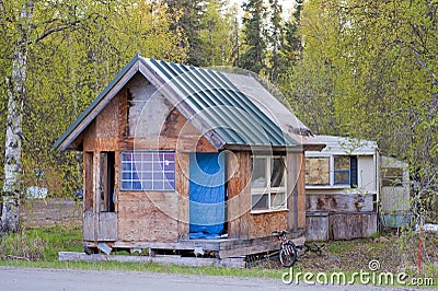 Wooden shack Stock Photo