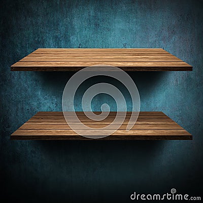 Wooden Shelf Stock Photo