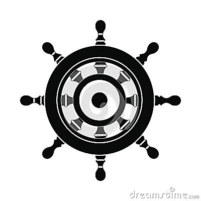 Wooden ship wheel icon Vector Illustration