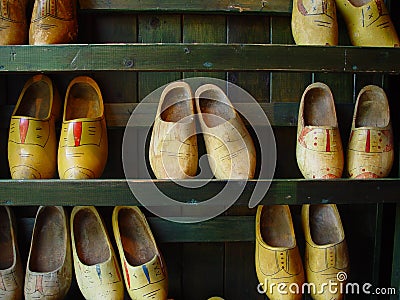 Wooden shoes Stock Photo