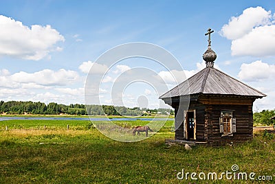 Wooden shrine Stock Photo